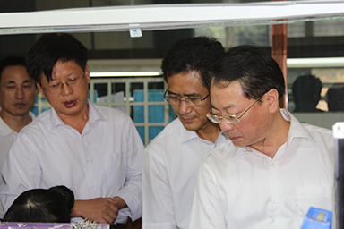 福建省紀委副書記、監(jiān)察廳廳長陳善光一行視察虹潤公司